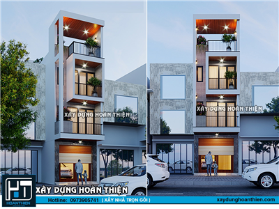 Mẫu nhà ống 4 tầng hiện đại diện tích 4x15m